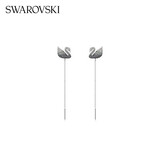 施华洛世奇（SWAROVSKI）黑白渐变天鹅  SWAN PAVE  耳环女 5614117