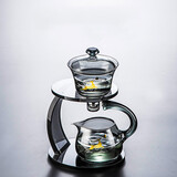 介屋懒人自动泡茶神器茶具套装家用轻奢高档玻璃功夫茶壶办公室喝茶 鹿语懒人茶具 1头