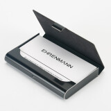 EHRENMANN防指纹 钛钢名片夹 男女 商务 时尚超薄金属名片盒 名片卡包卡盒 黑色加厚版