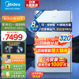 美的（Midea）双变频省气 一级能效 低噪冷凝式燃气壁挂炉 天然气供暖 家用地暖采暖锅炉 免辅材费LL1PBD24-R53