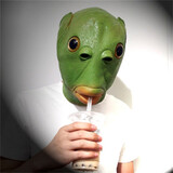 笨笨贝贝（BE BE BE BE）动物搞怪头套cos哪吒头套面罩沙雕搞笑表演道具表情包头套玩具 绿鱼头套