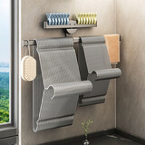 优勤吸盘晾衣架收纳整理架免打孔壁挂式阳台墙上挂放夹子的挂钩