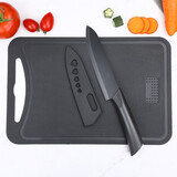 金利莲华刀具套装厨房菜刀菜二合一板家用不锈钢全套厨具辅食组合瓜果水果刀宿舍 厨师刀+黑菜板