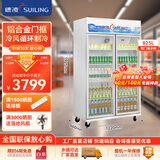 穗凌冰柜展示柜冷藏保鲜柜双开门多门啤酒饮料超市立式冷柜酒水商用冷藏冰箱保鲜【线下同款】展示冰柜 升级款双门 冷风循环 LG4-882M2F