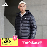 adidas休闲保暖户外连帽棉服男装阿迪达斯官方轻运动HK6669 黑色 XS