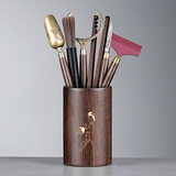 尚言坊茶道六君子茶具配件大全茶台泡茶工具套装茶刀茶夹刷茶桌摆件 10【圆形款】荷香茶道六君子