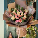 薇尼（LVINI）鲜花速递同城红玫瑰百合生日花北京郑州广州上海西安成都重庆南昌 33朵混搭玫瑰花束-浪漫