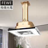 飞稳麻将吸烟灯空气净化器专用外排直排式棋牌室吊灯房馆抽烟机神器 增强吸力版_香槟金（暗装）