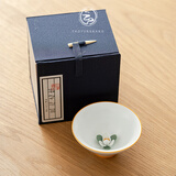 陶云尚（tao Yun Shang）汝窑手捏花茶杯开片可养主人杯品茗杯陶瓷功夫茶具茶碗个人单杯 汝窑【手捏花斗笠杯】月白礼盒装