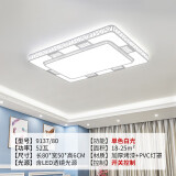 伊美居LED吸顶灯简约现代大气家用led灯超薄客厅大厅大灯吸顶灯灯具套餐 百搭款80X50cm单白光