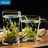 Ocean进口玻璃茶杯耐热泡茶杯带把家用待客水杯加厚大容量绿茶杯 能量把杯330ml+时尚把杯315ml