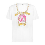莫斯奇诺（MOSCHINO）个性印花男士T恤1903 2803 白色 L礼物送男生