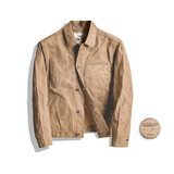 马登工装 美式重磅古着黄石帆布油蜡夹克阿美咔叽硬汉猎装外套男 油蜡夹克 +蜂蜡组合（保养优选） L （175/96A）