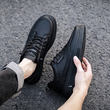 回力（Warrior）板鞋男鞋简约百搭低帮休闲鞋户外透气运动小白鞋 901730 黑色 43