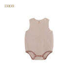 papa爬爬夏婴儿衣服宝宝连体衣可剪裁螺纹包屁衣男女童无感无痕 浅粉色 80cm