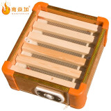南焱加 实木烤火炉取暖器长方形烤火箱电烤炉家用节能烤脚取暖器暖脚器电火箱电火桶烘脚神器烤火器脚踏 35*30CM普通单人款【智能控温-过热保护】
