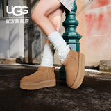 UGG冬季女士舒适时尚经典迷你纯色厚底保暖休闲短筒雪地靴1135092 CHE | 栗色 36