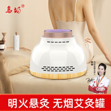 乌坊艾灸罐   无烟悬灸罐艾灸盒直径10cm 送艾柱30粒 绑带 穴位图 随身灸 明火悬灸 白色艾灸罐+30粒艾柱