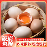 云依禾农庄鸡蛋农家散养土鸡蛋 山林草鸡蛋新鲜现捡柴鸡蛋 单枚40g±5g 【鲜鸡蛋】顺丰40枚 约50g/枚