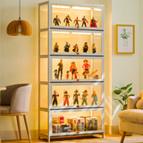 木马人手办多层展示柜子乐高家用货架玩具模型柜亚克力零食架盲盒收纳柜 【四面通透】五层80长