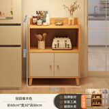 素成木餐边柜一体靠墙茶水柜简约小户型储物柜客厅酒柜橱柜收纳柜子 【双门一格】木腿田园橡木色60