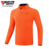 PGM 高尔夫服装 春秋男士长袖T恤 比赛同款球服 速干衣服 YF095-橙色 XL