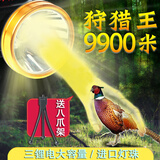 SHANTUO 大功率头灯头戴手电LED灯珠强光户外远射充电夜钓鱼灯探照矿灯 黄光+八爪支架