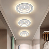 格鹏（GEPENG）2025新款过道灯走廊灯现代简约玄光衣帽间阳台led灯具 18W 4㎡内适用 100lm 星月20cm圆形 三色变光 暗装-吊顶开孔5到10cm