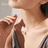 DODOGOGO网红小众设计感项链女潮夏季韩版锁骨链气质森系短款颈链七夕礼物 金色