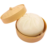 九鹿美兮仿真叉烧大包子玩具软捏捏减压小蒸笼大解压神器假恶搞网红 1个仿真大包子 (带蒸笼)