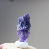 天然水晶宝石石头奇石矿石标本原石摆件地质教学科普摆件 紫水晶裸石一块(2-3cm)