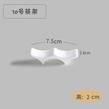 酒店摆台餐具白陶瓷筷架两用多用筷子架筷枕筷托汤匙托 10号筷架5个