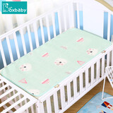 boxbaby婴儿床凉席夏季透气冰丝席子新生儿初生宝宝儿童幼儿园凉席 绿凉席