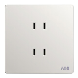 ABB开关插座面板 两位双两孔四孔插座 轩致系列 白色