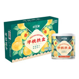 欢乐家半桃铁盒200g*12罐  新鲜黄桃水果罐头 年货礼盒 休闲零食