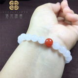 落花啼春    金丝玉手链女 石英岩玉手链 女 手串 22颗珠子