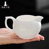 一品工坊潮州工夫茶具骨瓷盖碗单个高档薄胎三才泡茶碗大号不烫手陶瓷盖碗 骨瓷公道杯