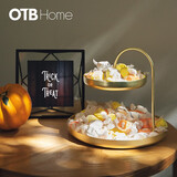 Umbra首饰玄关桌面置物架钥匙收纳金属首饰双层展示架收纳盒创意 金色