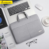 Milooky手提笔记本电脑包14男15女15.6英寸轻便适用苹果Macbook air13联 A款【白灰色】 15英寸（可放16英寸超级本）