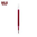 无印良品（MUJI） 凝胶中性墨水圆珠笔芯  学生文具 顺滑中性笔笔芯 灰笔 替换笔芯 紫红色 0.5mm