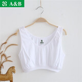 AB内衣纯棉女士小背心 薄款中老年宽松大码胸罩老奶奶文胸白色 S902 白色 L (160/90)