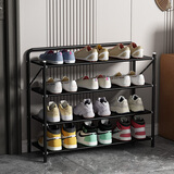 安尔雅免安装鞋架可折叠门口多层置物架省空间收纳架出租房家用 4层70