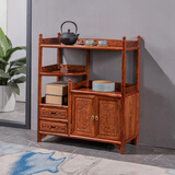 錦名園锦名园红木家具非洲花梨（学名：刺猬紫檀）实木茶水柜中式餐厅茶室客厅多功能餐边柜储物柜 长77*宽32*高85cm