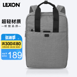 乐上（LEXON）双肩包背包14英寸笔记本电脑包男女防泼水单隔层休闲书包 浅灰
