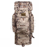 微华 110L大容量迷彩背囊户外登山包防水耐磨露营钢架战术双肩背包 墨冬色-110L