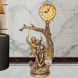 客厅座钟仿古时钟台钟欧式坐钟摇摆工艺钟艺术摆件古典家居装饰表 118G