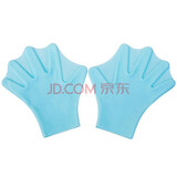 狄小琦游泳手蹼 游泳辅助装备划水手蹼成人半掌儿童游泳手噗自由泳手套 蓝色成人