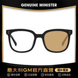 GENUINE MINISTER GM太阳镜 新款双用墨镜男女通用平光变色防蓝光防辐射保护眼睛 DANE-黑框变茶色 （手工镜片）