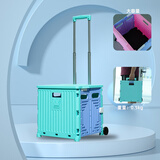 乐秀儿童成年加大三层包 轮滑包成人溜冰鞋包旱冰鞋包三角包冰刀包 轮滑鞋收纳箱溜冰鞋拉杆箱-天蓝