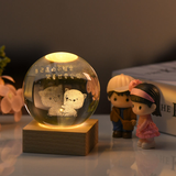 初凝（CHUNING）新年生日礼物女生送女友男生台灯小夜灯实用定制星空水晶球摆件 宠爱你的小祖宗木底座6厘米